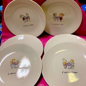 Vintage TableTops Gallery Coffee Time Plate Set